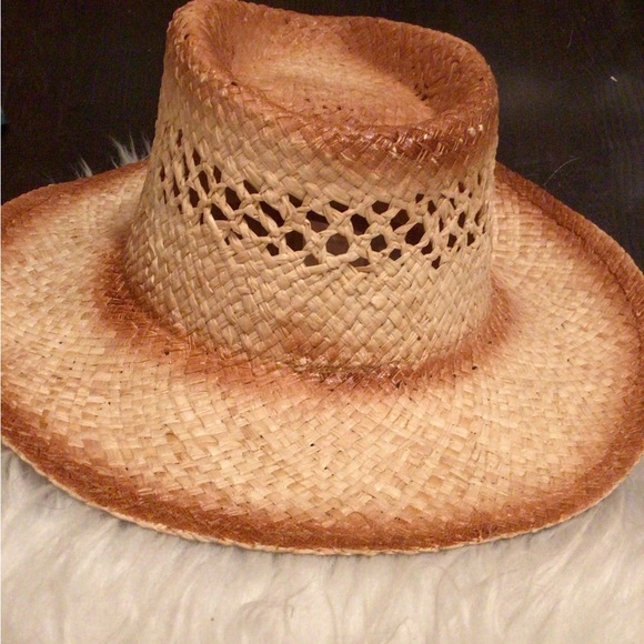 Lucca Two tone burned straw hat - Picture 1 of 4